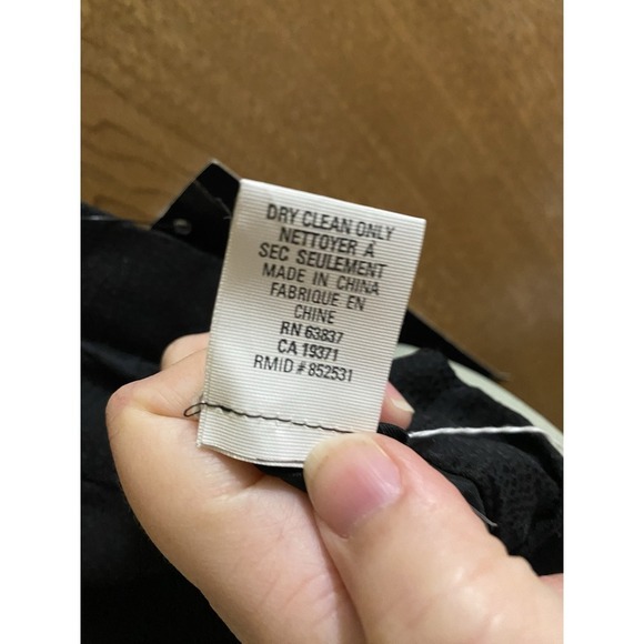 Vintage Anne Klein Pure Silk Button-up Skirt Black Polka Dots Size 12 Flowy NWT - Picture 12 of 16